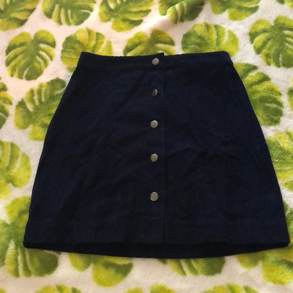 corduroy navy blue skirt